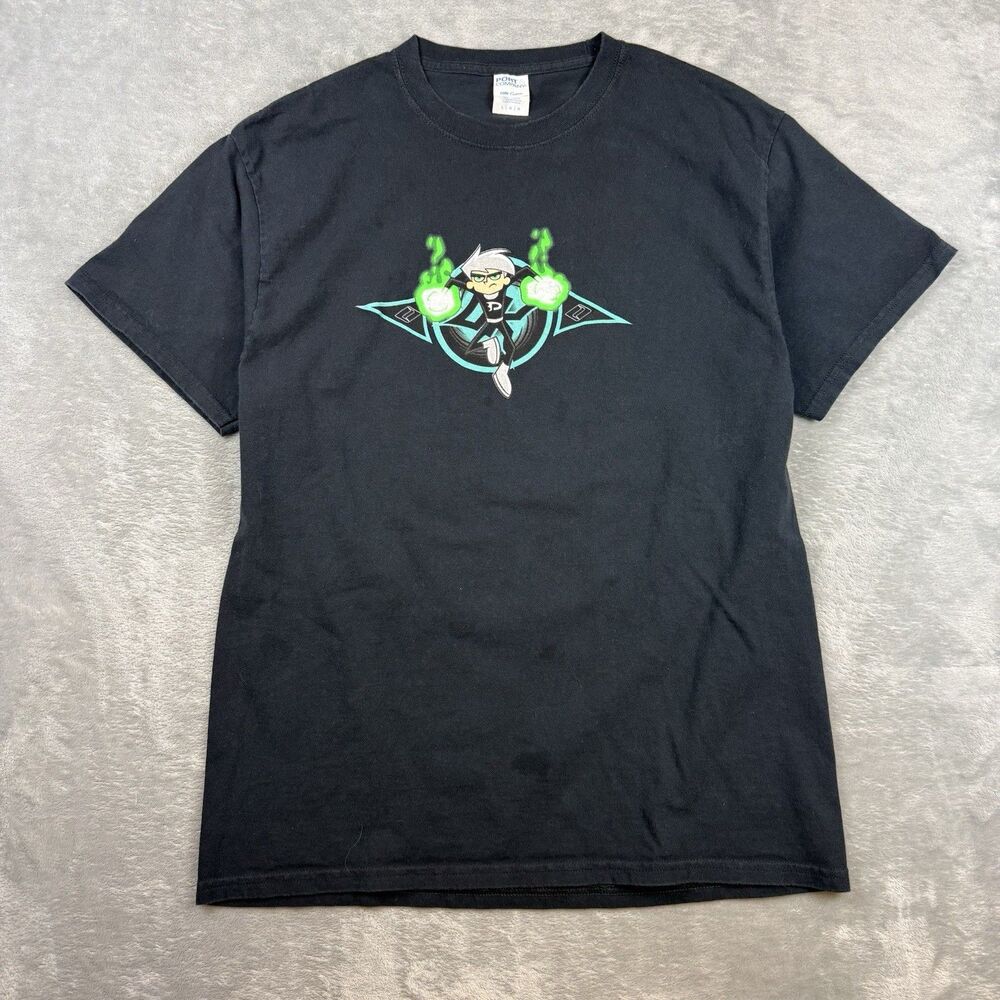 Danny Phantom Damian Kiefer Racing T-Shirt Black Graphic Tee Men’s Large